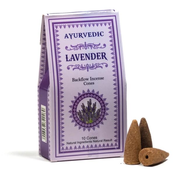 Ayurvedische Lavendel backflow 10 wierookkegels