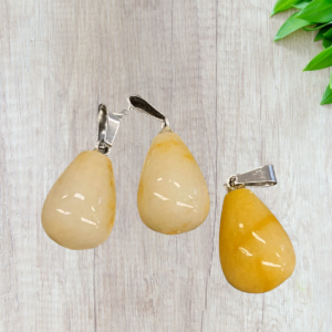 Calciet geel edelsteen ketting