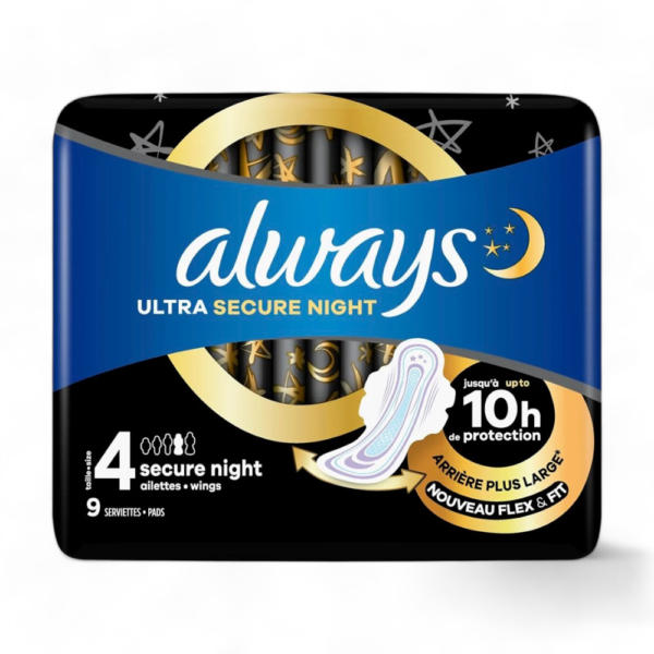 Always Maandverband Ultra Secure Night Size 4 Secure Night 9stuks