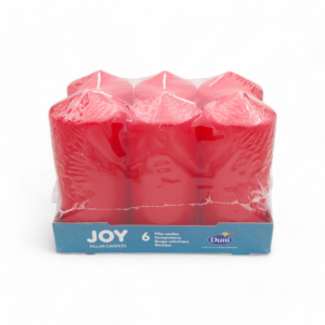 Duni Cilinderkaarsen Rood 6st 13x6cm