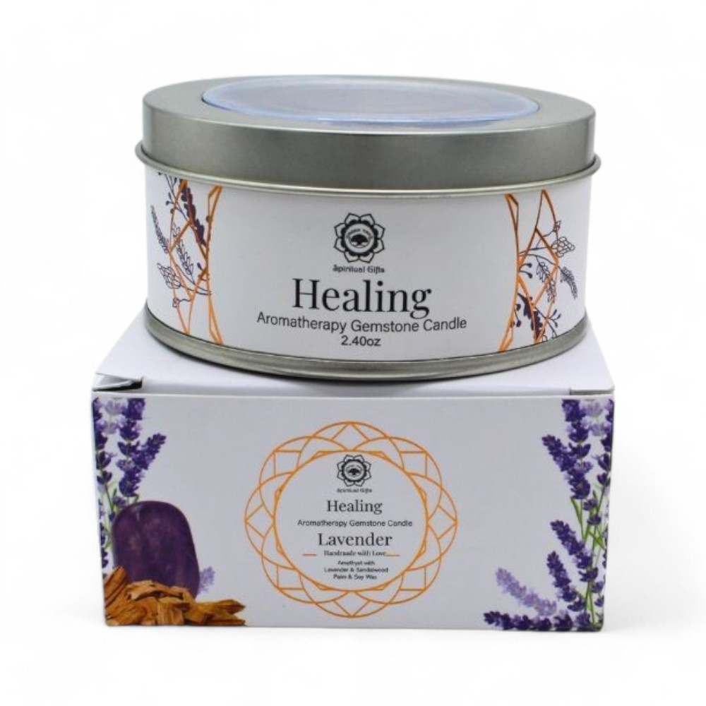 Edelsteen Kaars – Lavendel – Healing Edelsteen Kaars - Lavendel - Healing