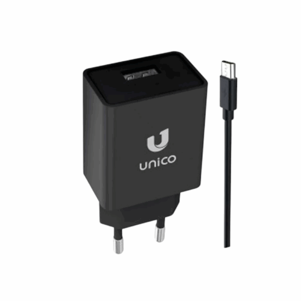 Usb oplader met USB-C kabel zwart