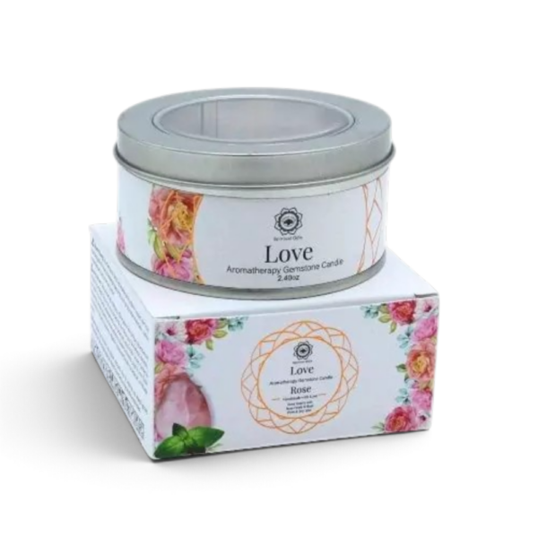 Edelsteen Kaars - Rose - Love