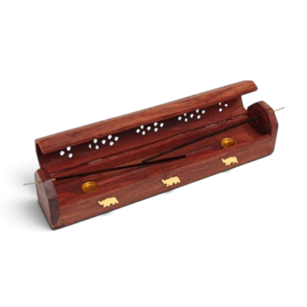 Houten Wierook Kistje Olifantjes