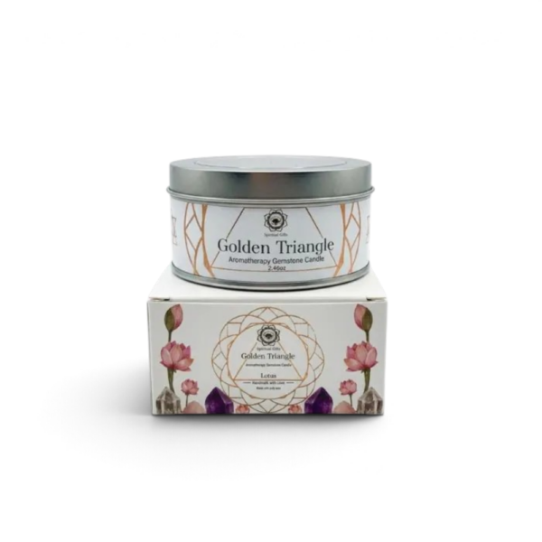 Edelsteen Kaars - Lotus - Golden Triangle
